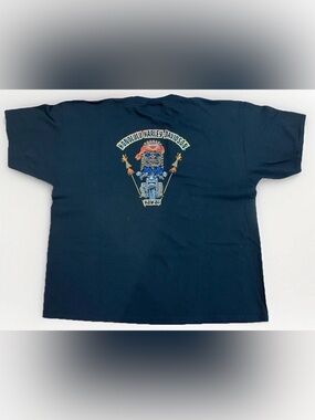 Harley Davidson Hawaii T-Shirt Honolulu Tiki Rider Size 3XL Black Motorcycle Tee